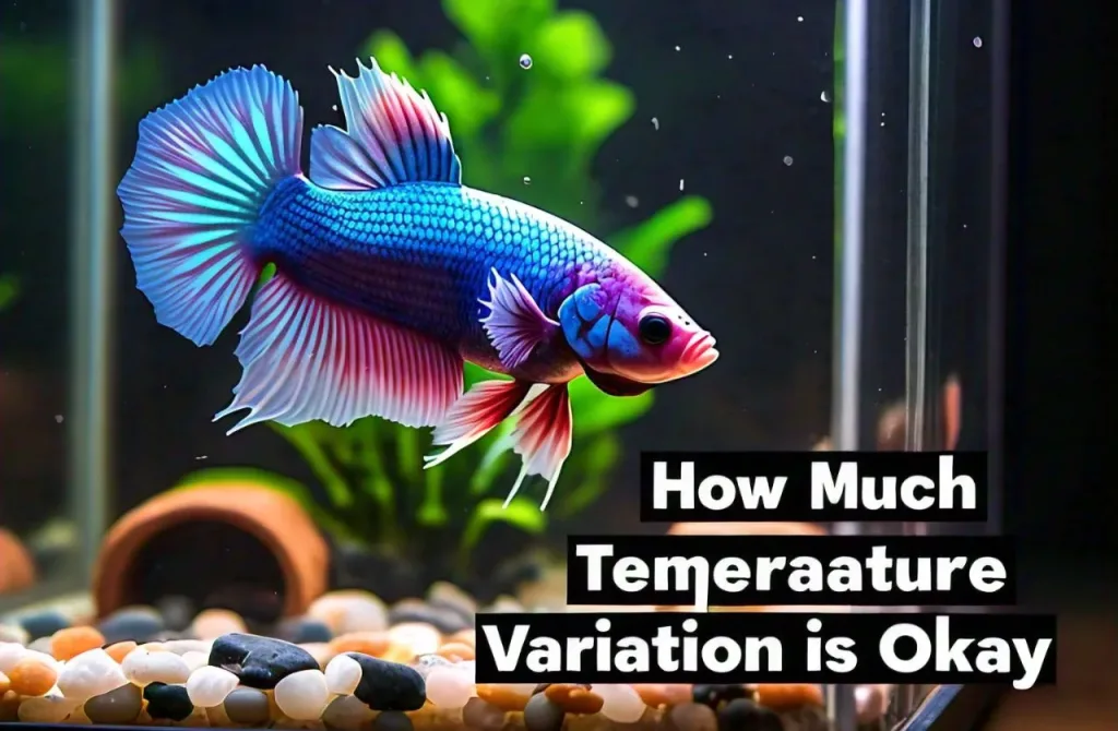 How Much Temperature Variation is Okay: text with blue betta