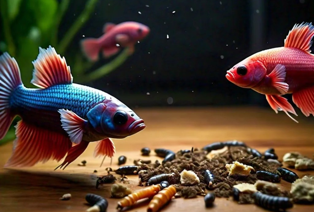 blue and red betta Insect Based Pellets