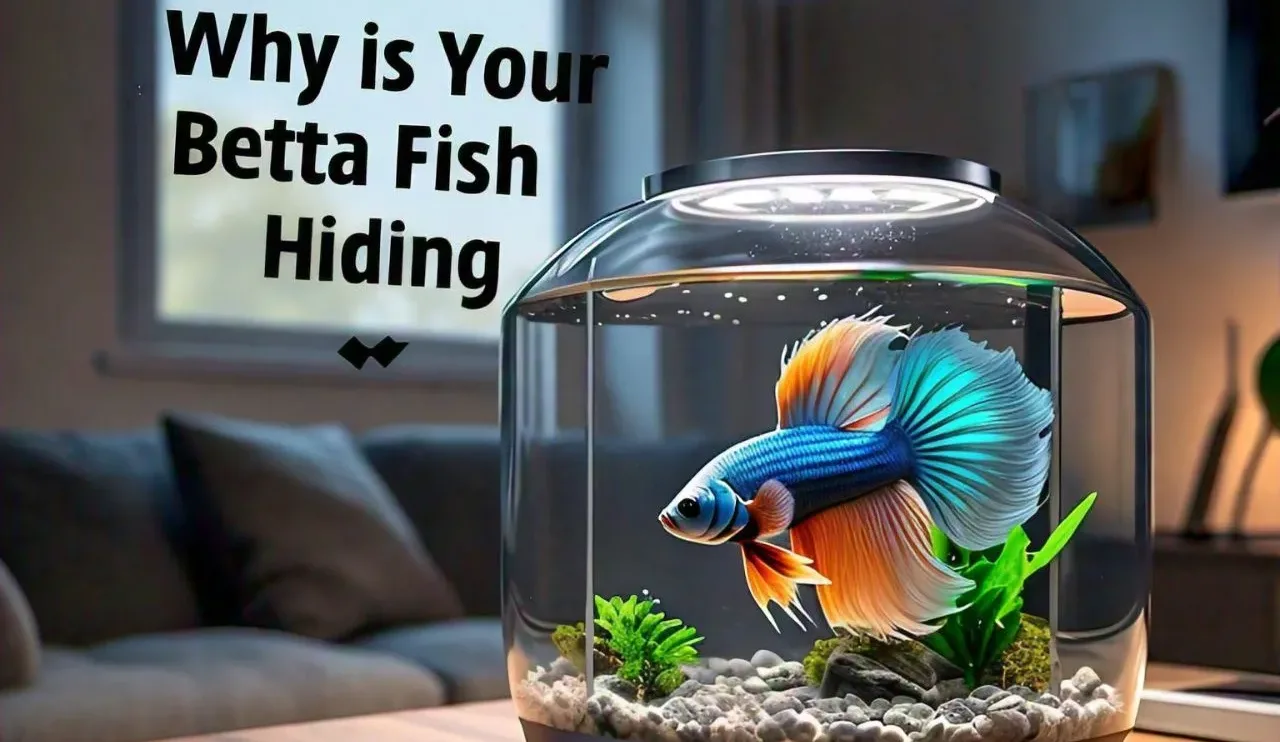 Why is Your Betta Fish Hiding-text-with-blue-betta-in-the-tank