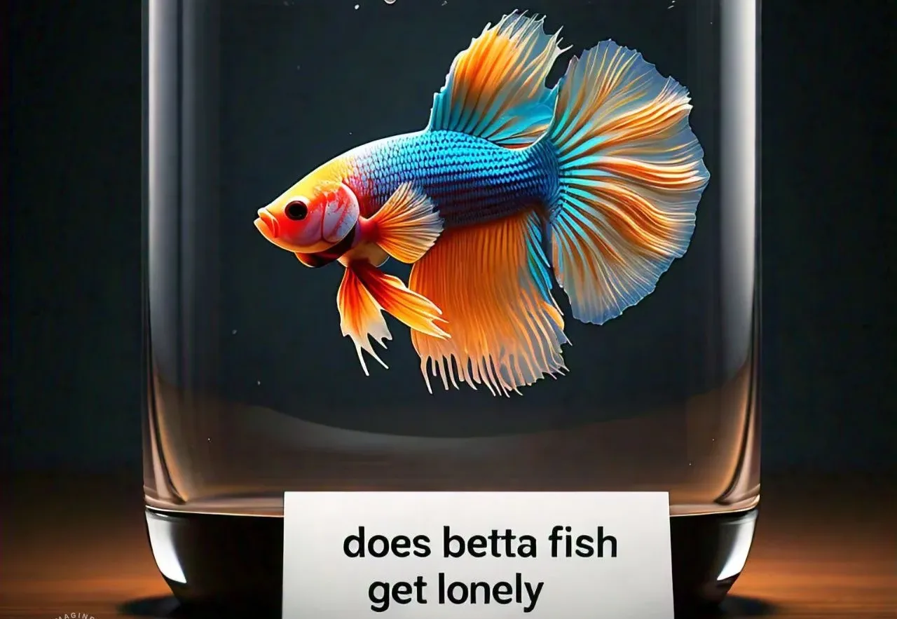 betta fish get lonely "text with blue betta