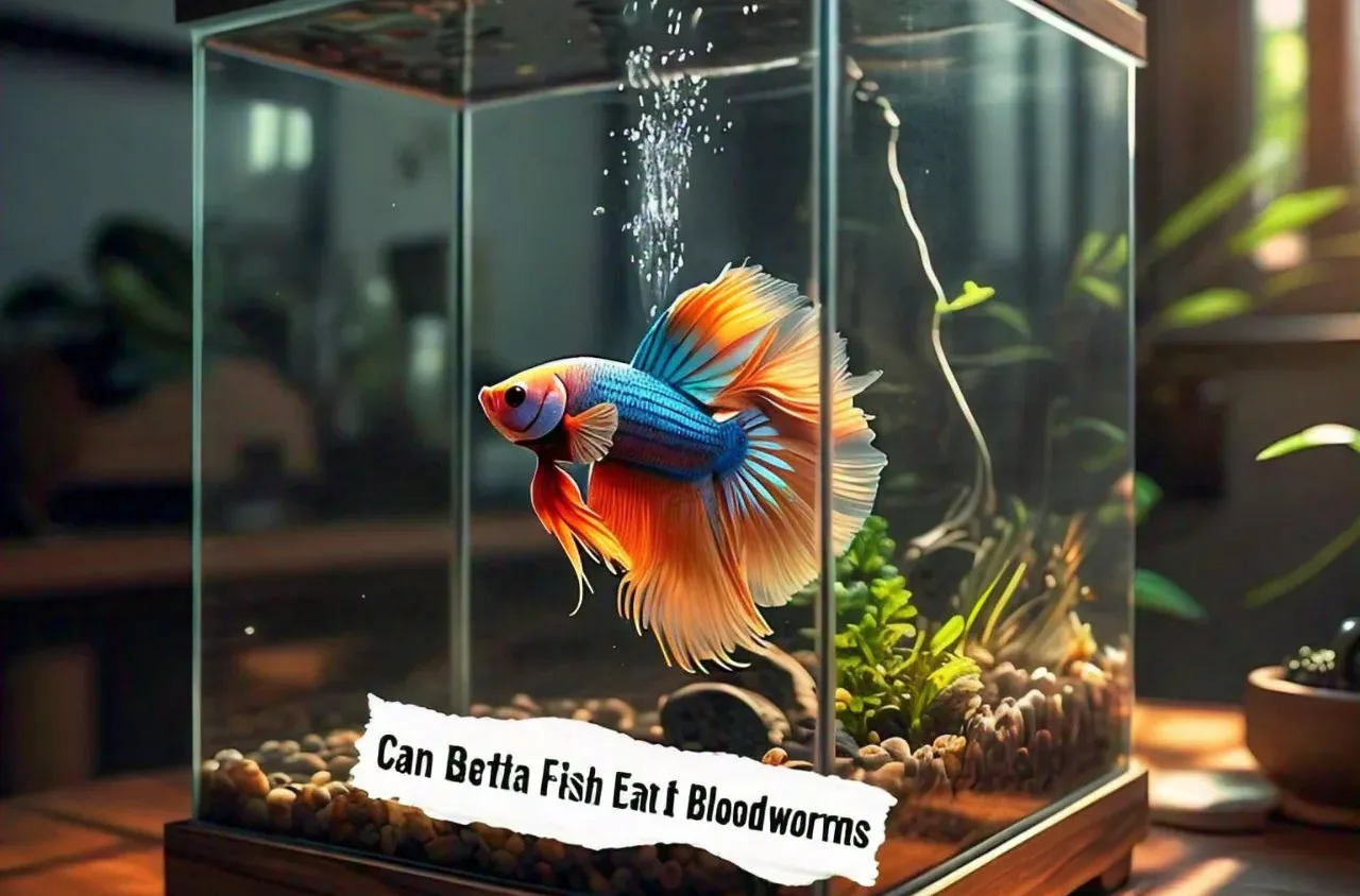 Text Can Betta Fish Eat Bloodworms with blue betta inthe tank