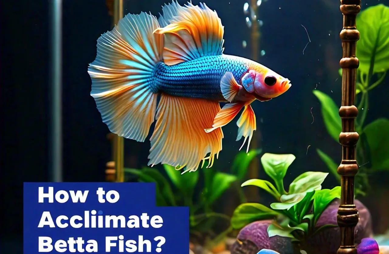 Text: How to Acclimate Betta Fish? with blue betta